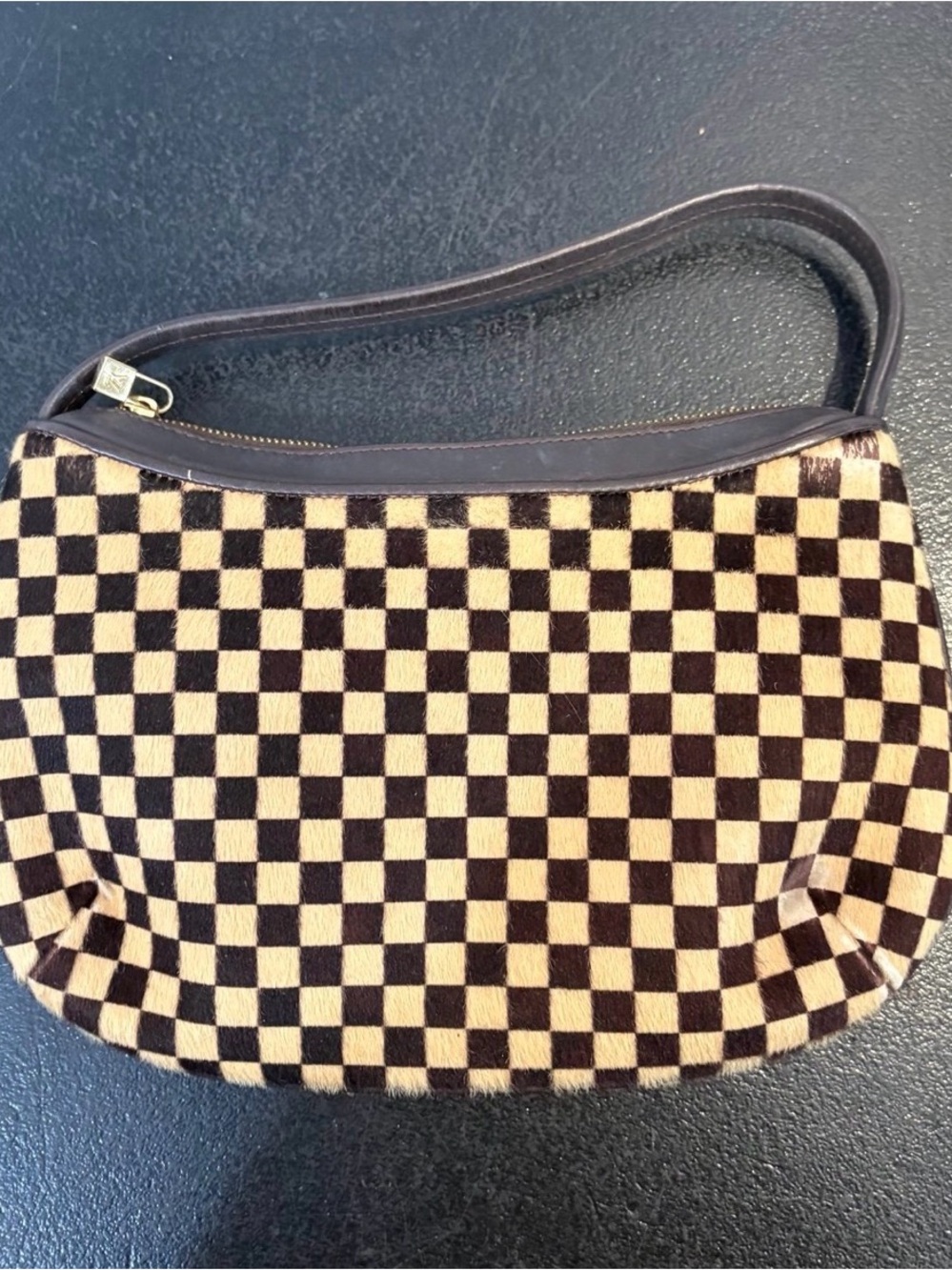 LOUIS VUITTON Tiger
Sauvage Brown Damier Pony
Hair mini Bag